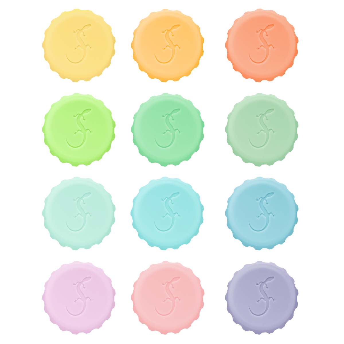 Kronkorken Silikon120Stuck Kronkorken Pastellmix