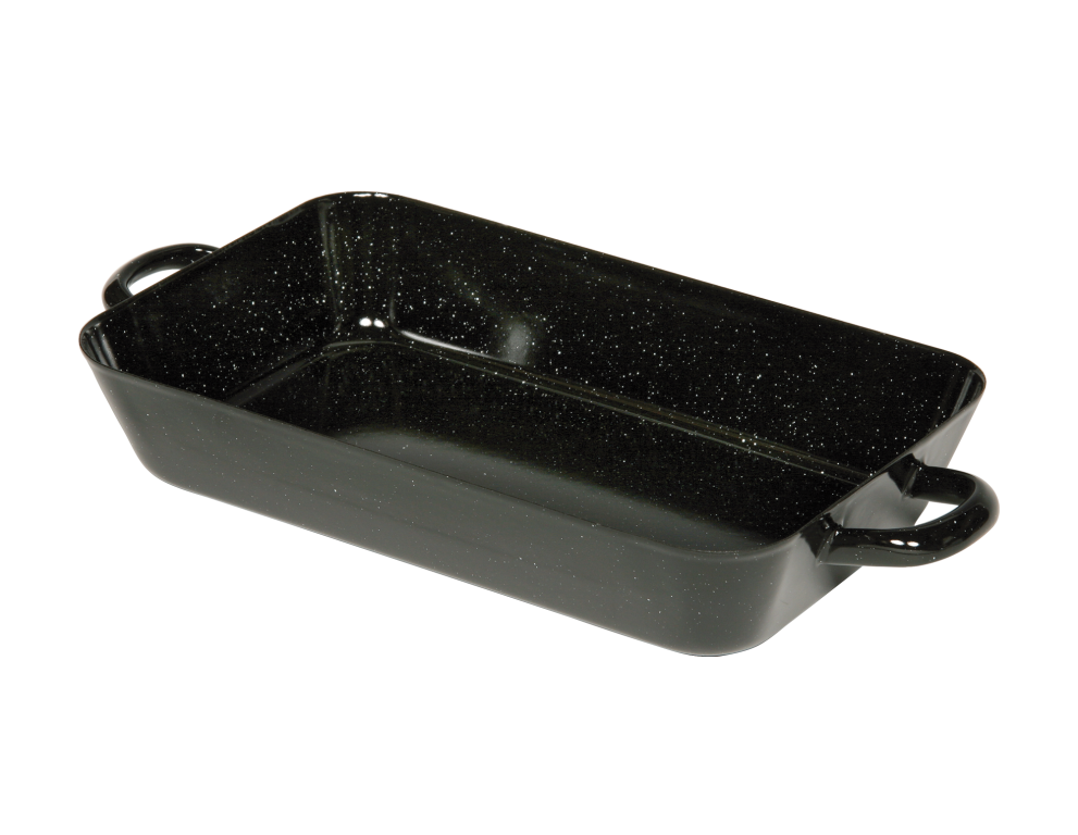 Bratpfanne 33x20x5,9cm Schwarz Emaille Profi