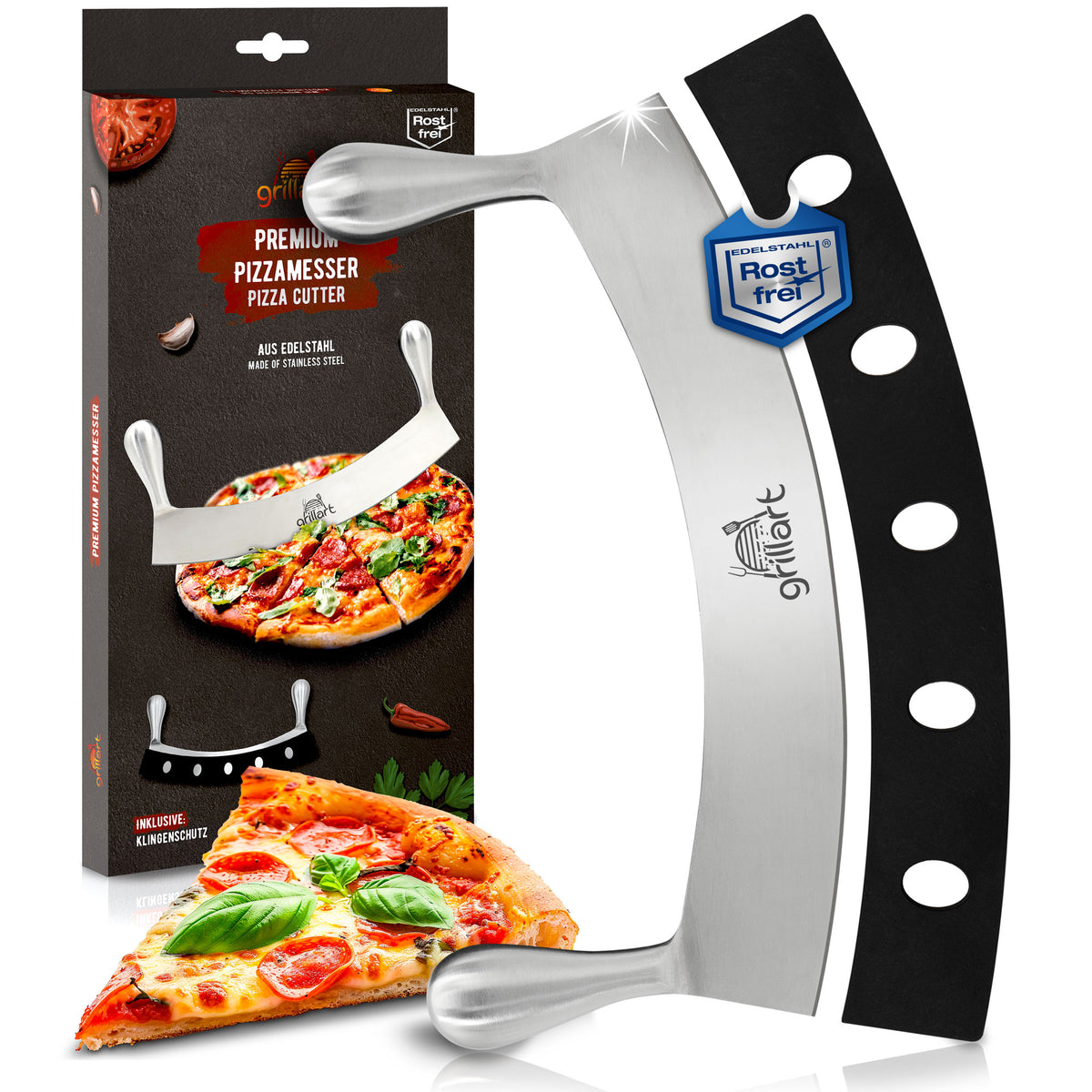 Pizzawiegemesser – Extra scharfer Edelstahl