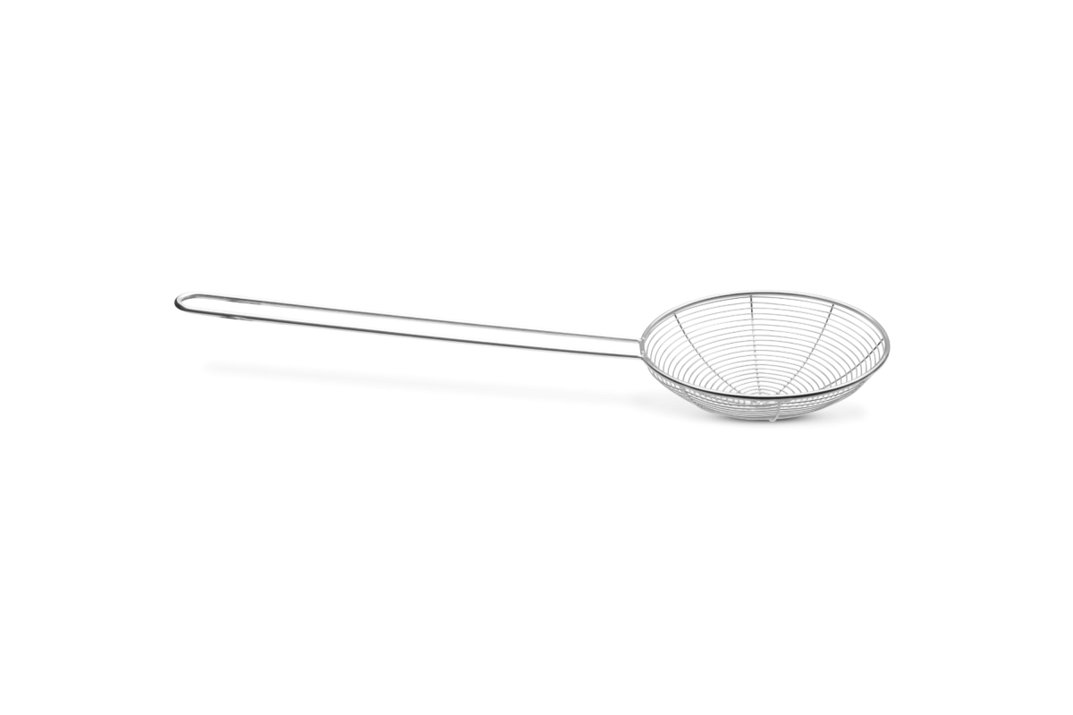 Schaumlöffel Edelstahl Spirale, tiefe Form Ø 14 cm