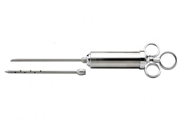 Braten- & Gewürzspritze aus Edelstahl