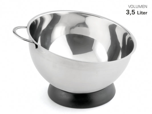 Schneeschlagkessel 3,5 l. Edelstahl mit Stellring