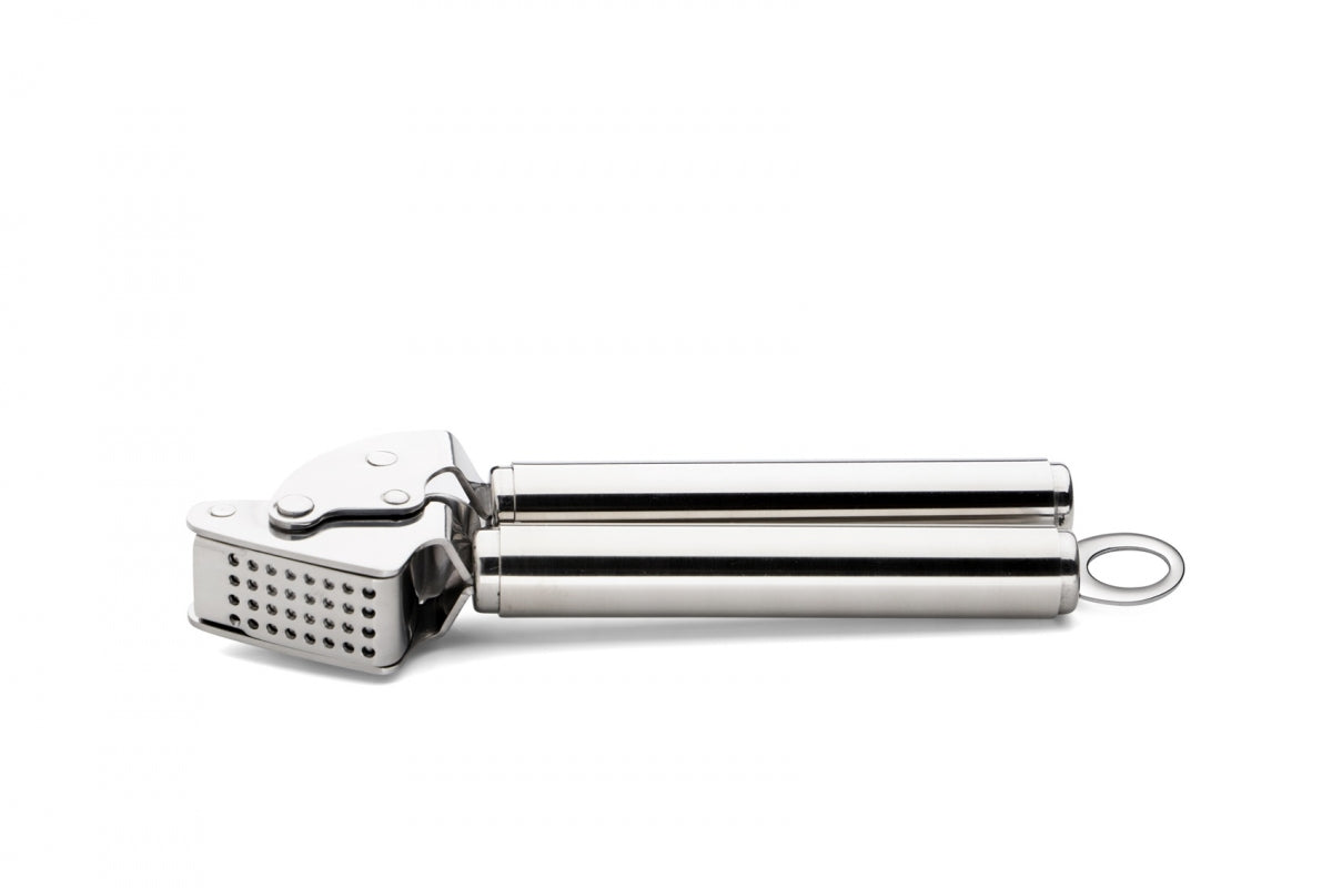 Knoblauchpresse Edelstahl mit Öse