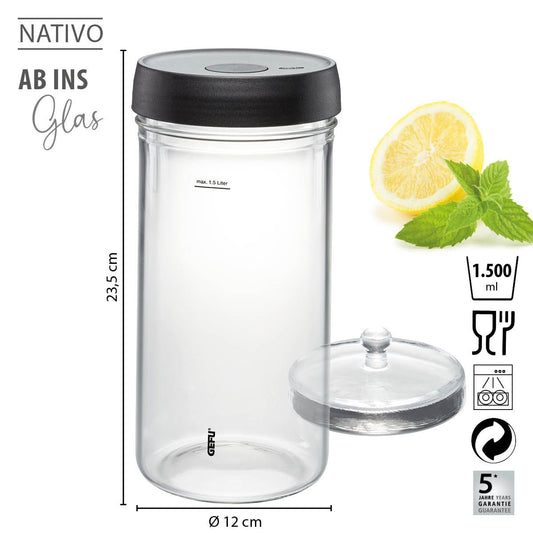 Fermentationsglas 1,5l Borosil Nativo