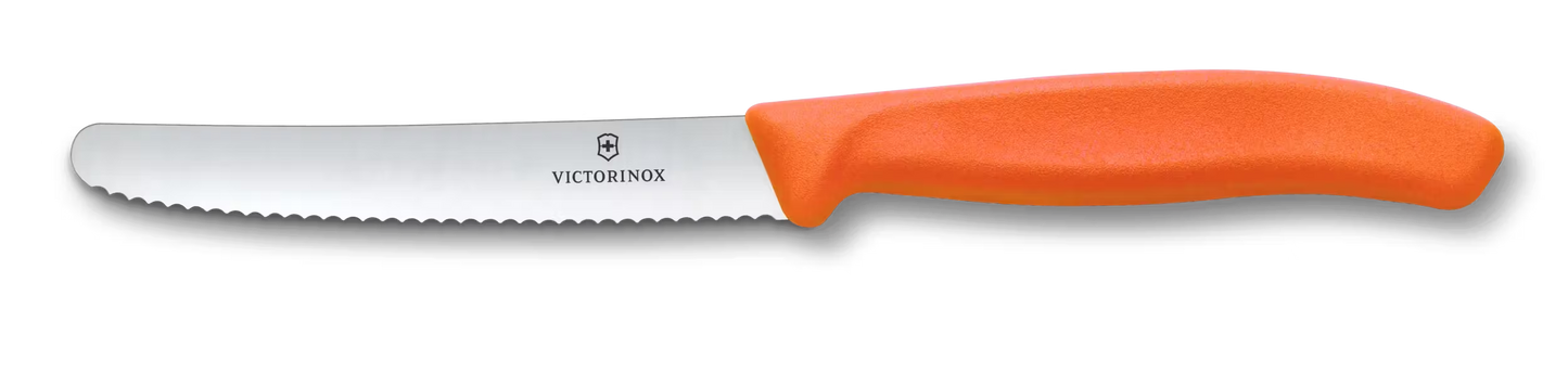 Tomatenmesser 11 cm Welle orange Swiss Classic