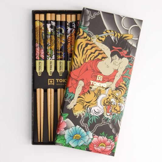 5 Paar Essstäbchen, Yakuza Tiger