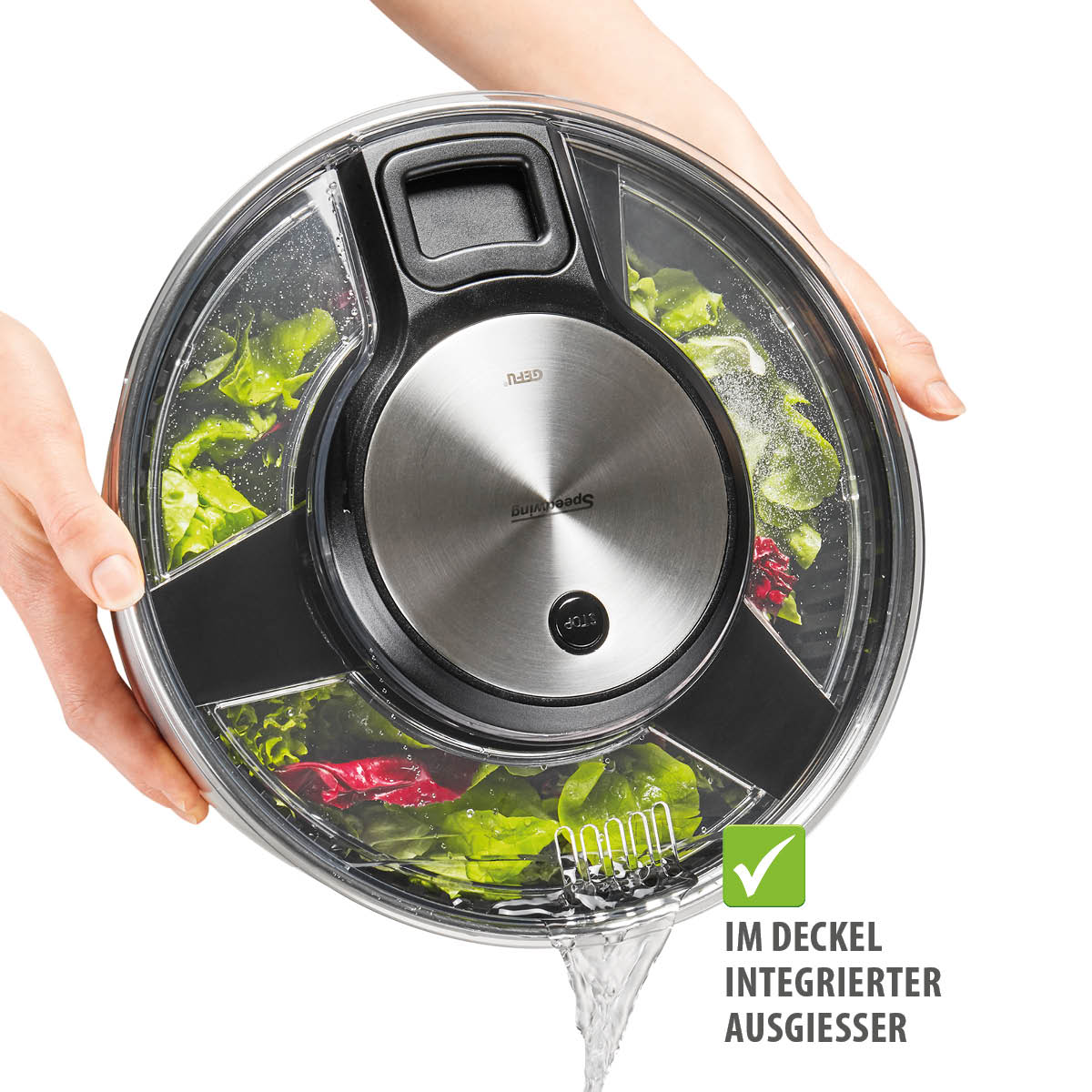 Salatschleuder SPEEDWING®, Edelstahl, 5 L