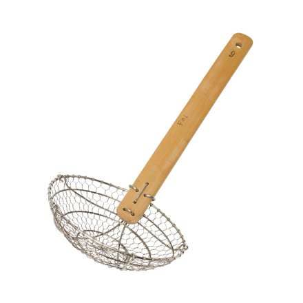 School Of Wok Metall-Wok-Sieb, 38 cm mit Bambusgriff