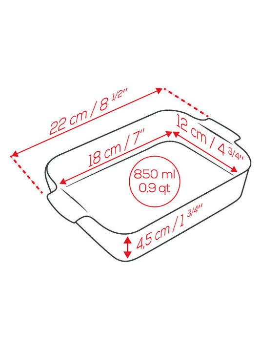 Auflaufform schiefer 18x12x4,5 Appolia