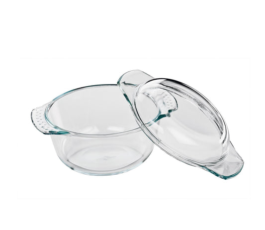 Auflaufform mit Deckel Glas rund 18 Elsass
