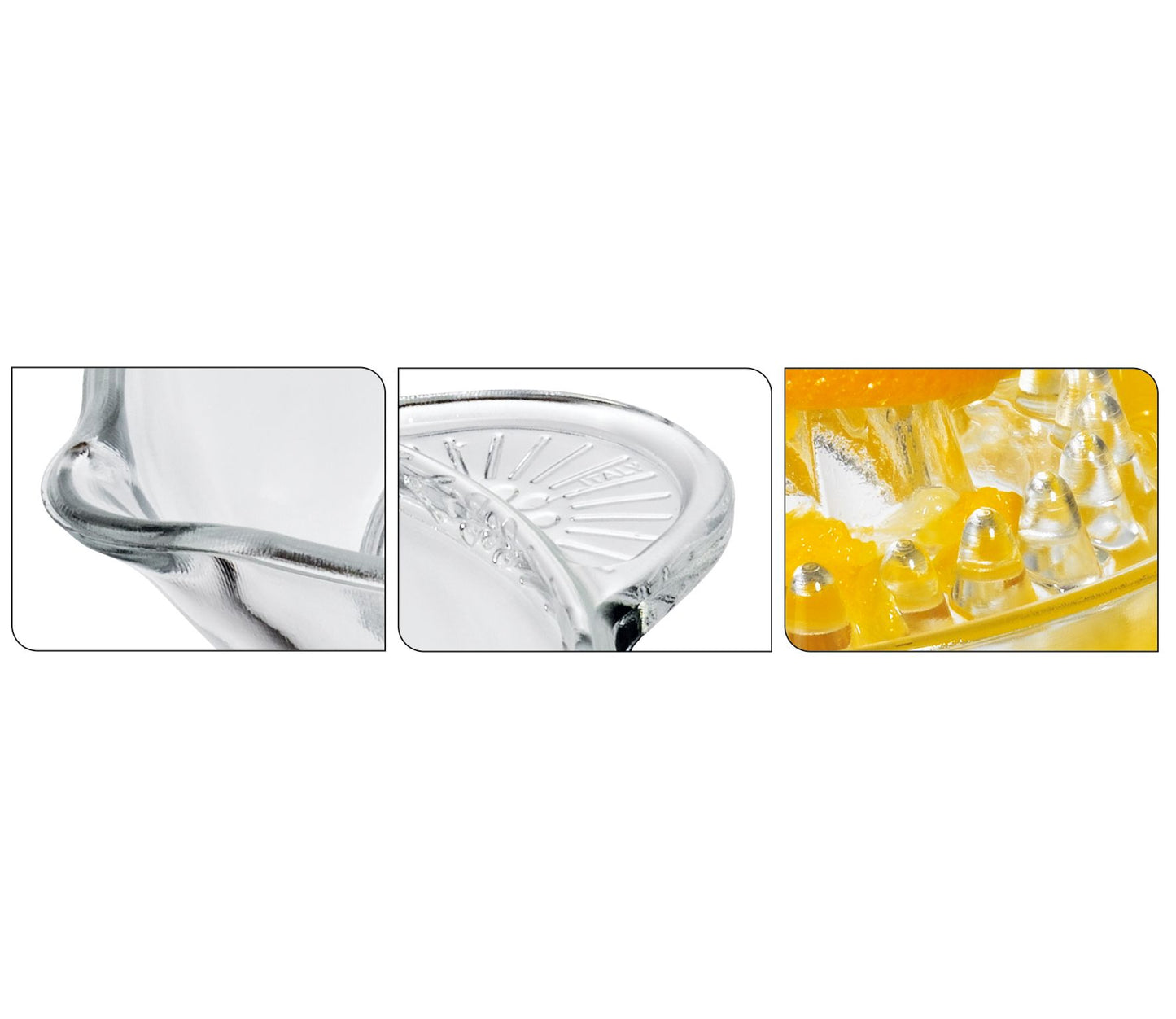 Zitruspresse 15cm rund Glas Küchenhelfer