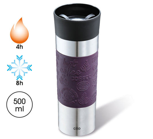 Isobecher 500ml lila Edelstahl Viaggio