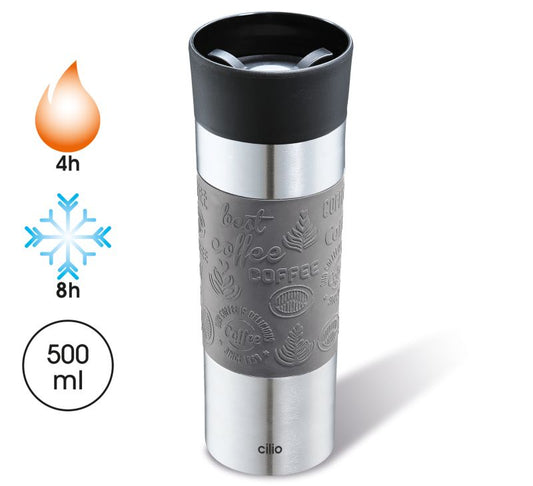 Isoliertrinkbecher 500ml grau Cilio - Viaggio