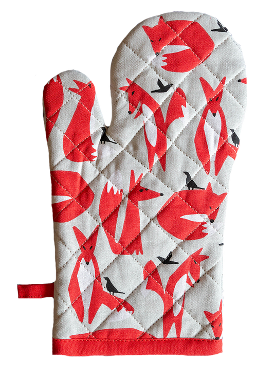 Ofenhandschuhen und Topflappen Fox