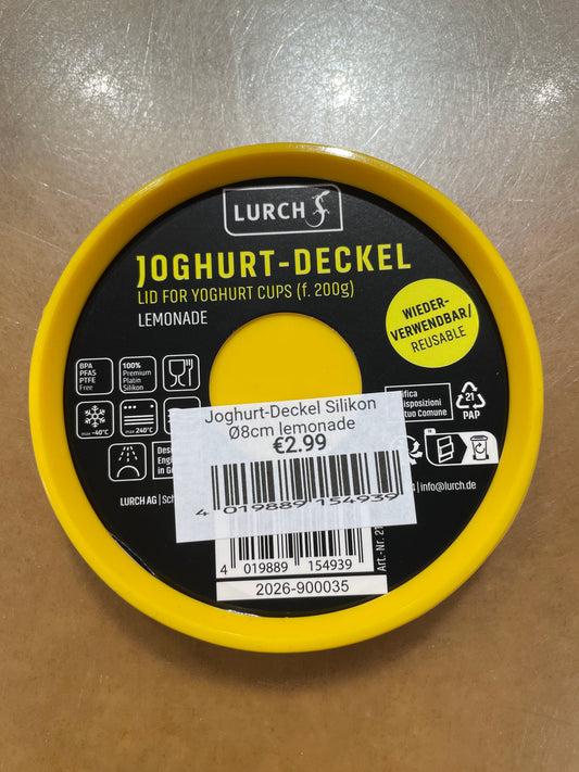 Joghurt-Deckel Silikon Ø8cm lemonade