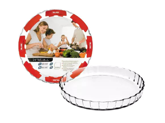 Quicheform Borosilikat Glas d. 28cm h.3,5cm