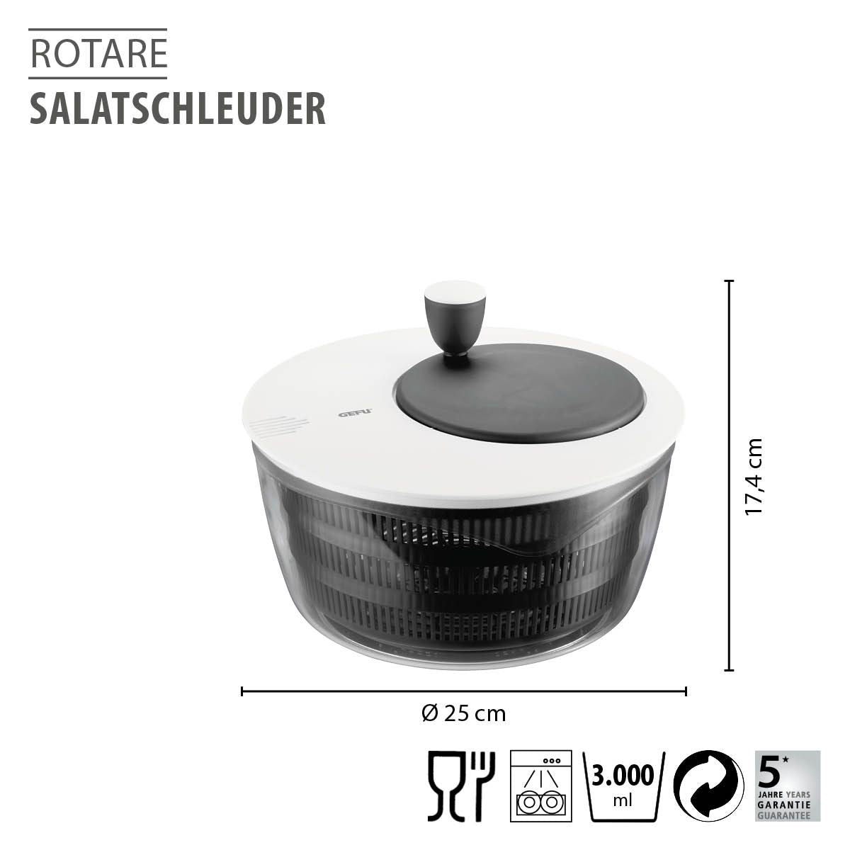 Salatschleuder ROTARE, 4 L