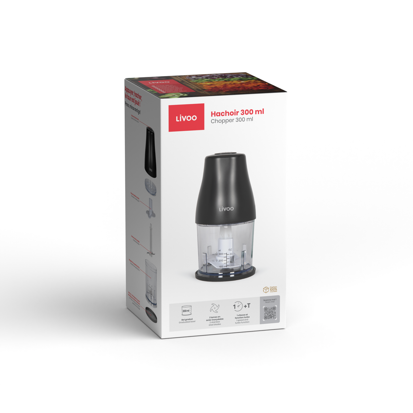 Elektrischer Zerkleinerer – 300 ml | 400 Watt