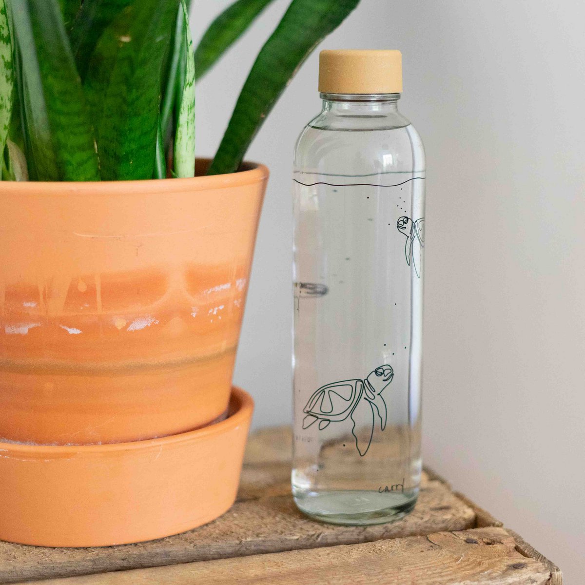 Trinkflasche Glas GO WITH THE FLOW 0,7 l