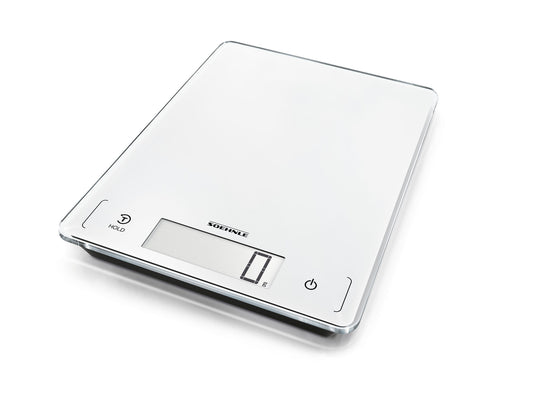 Digitale Küchenwaage Page Profi 300 aus Glas weiss
