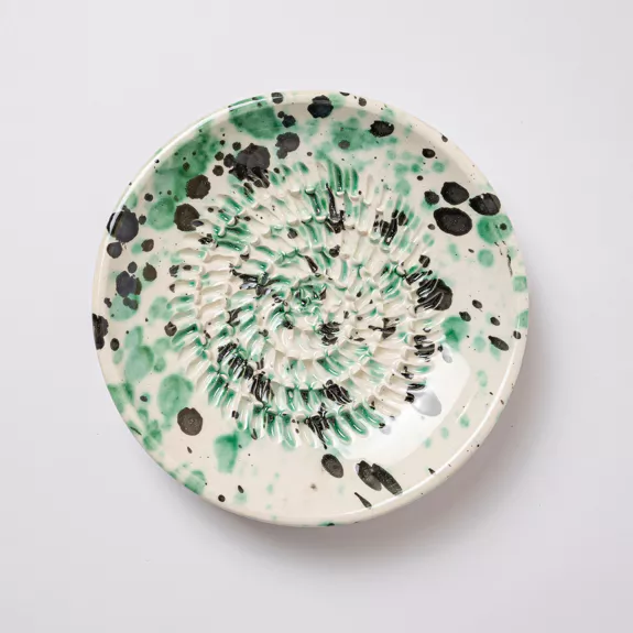 Keramikreibe "Opalo" 12cm für Knoblauch, Ingwer & Gewürze