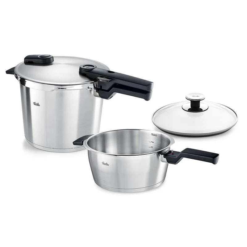 Schnellkochtopf-Set 6l. + Schnellbratpfanne 3,6l. +Glasdeckel Vitaquick® Premium