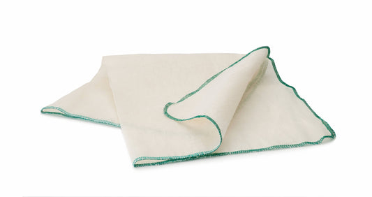 Käsetuch grünem Rand 50 x 50 cm