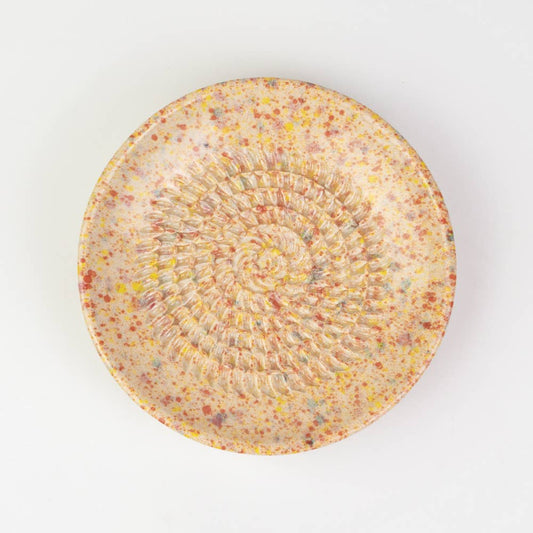 Keramikreibe "Konfetti" 12cm für Knoblauch, Ingwer & Gewürze