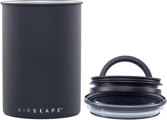 Kaffeedose mittel, schwarz matt, Edelstahl für 500gr.