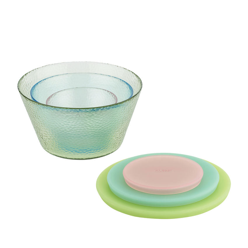 Glasbehälter rosa mit Silikondeckel 280 ml