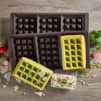 Flexiform Waffel 29x14,5cm 3fach 2er Set braun