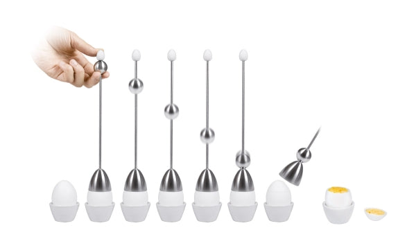 "Clack" Eieröffner Keramikei weiß Clack