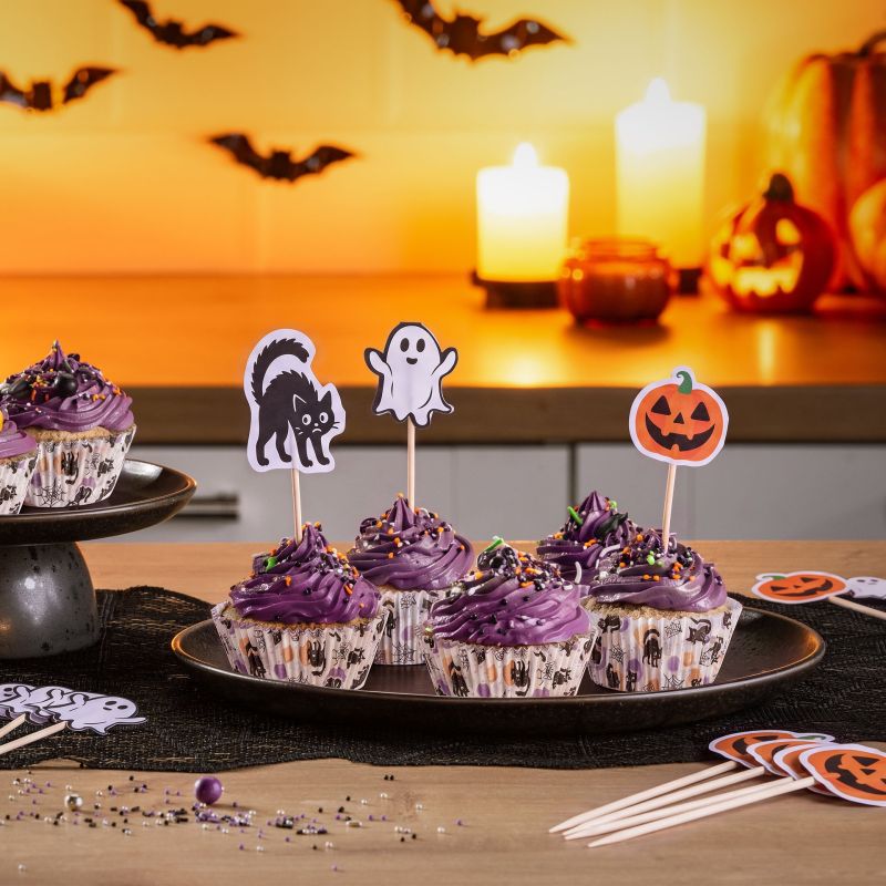 Halloween-Picker Kürbis, Gespenst & Katze – 12-teilig - Zenker