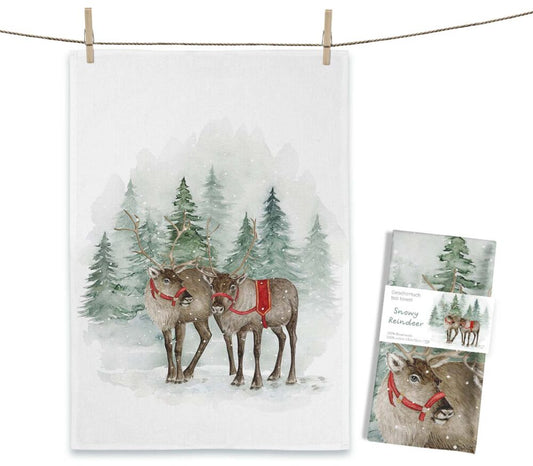 Geschirrtuch Snowy Reindeer