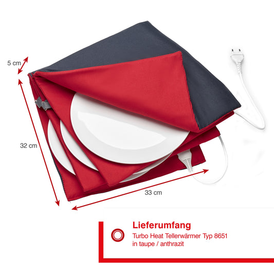 Tellerwärmer Turbo Heat rot/grau Typ 8651