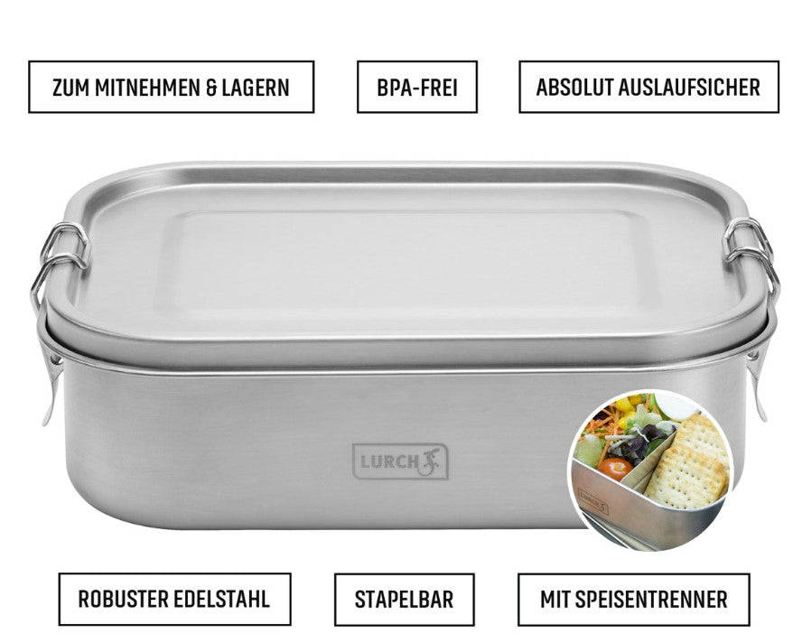 Lunchbox Snap Edelstahl 1200ml Snap