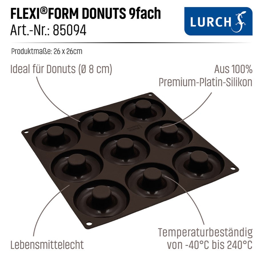 Flexiform Donuts 26x26cm 9fach braun