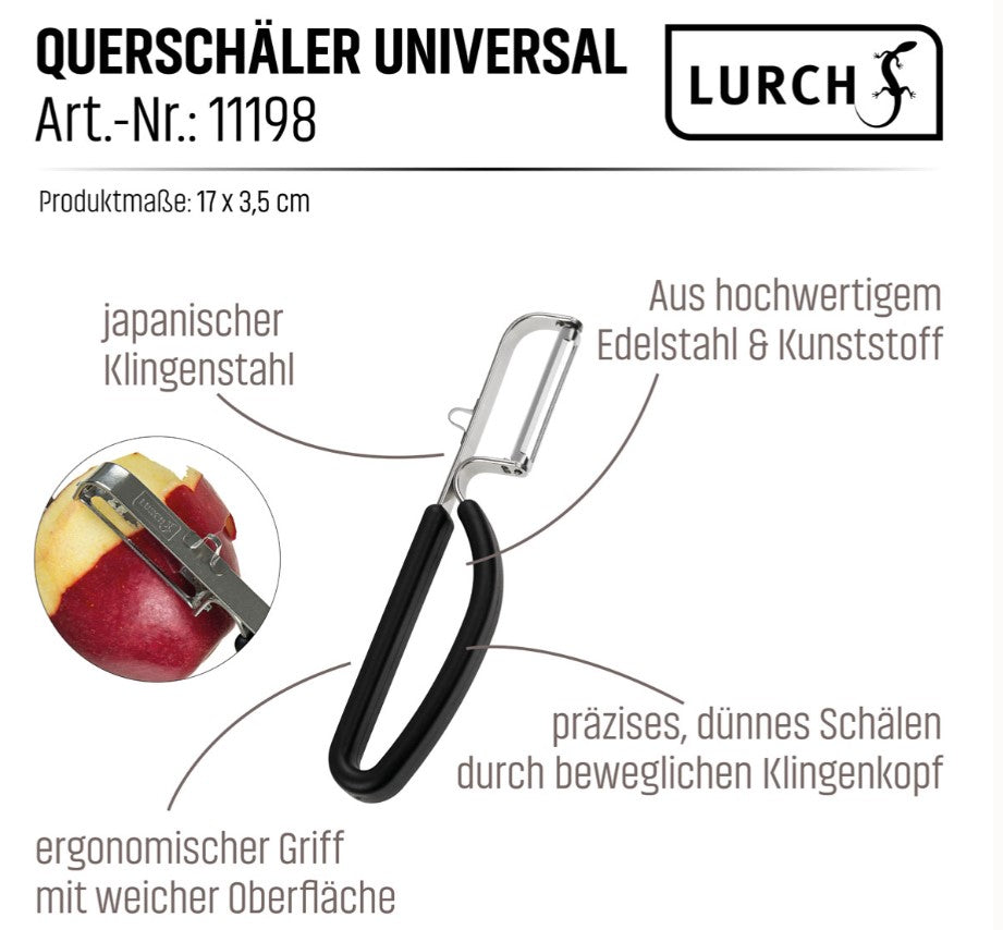 Querschäler Universal mit japanischem Klingenstahl schwarz