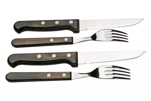 Steakmesserset Gaucho Churrasco 2 Messer & 2 Gabeln