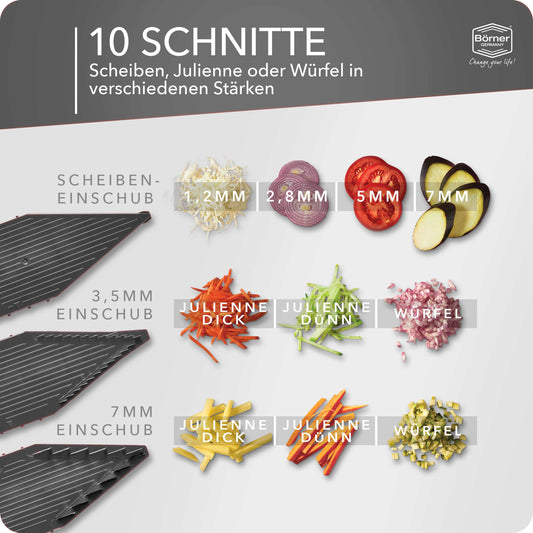 Gemüsehobel V5 Power Line grau Starter Set