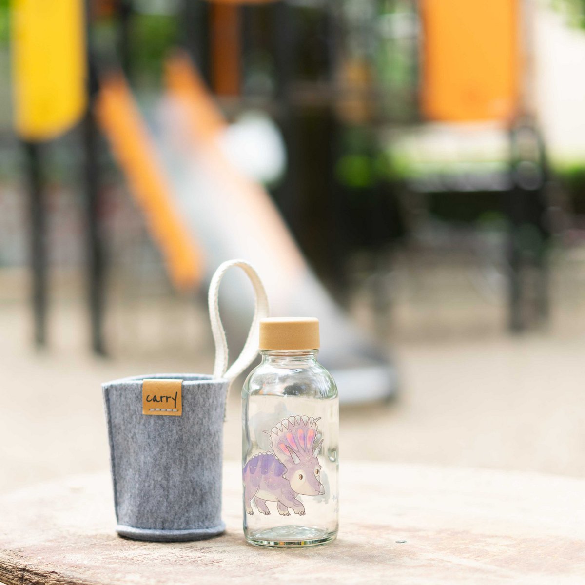 Trinkflasche Glas LITTLE DINO 0,4 l
