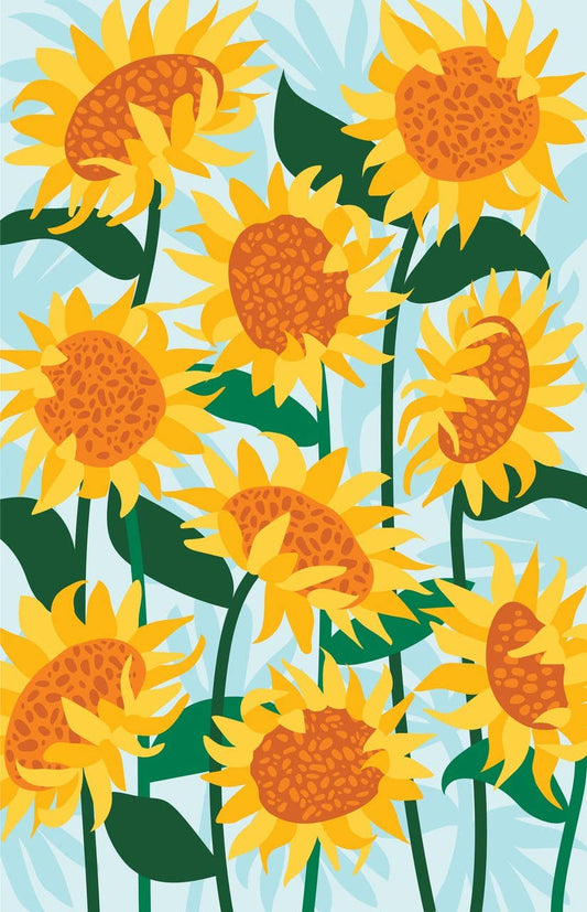 Geschirrtuch - Sonnenblumen Baumwolle 74cm x 47cm