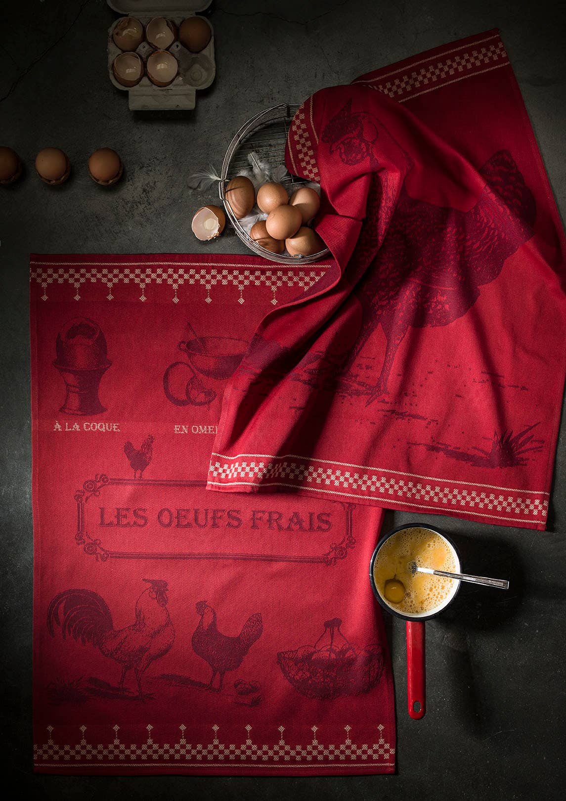 Geschirrtuch Jacquard Baumwolle 50x75 cm Fresh Eggs