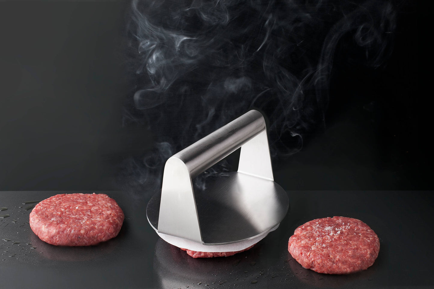 Hamburgerpresse für Smashburger aus Edelstahl d. 14,5 cm