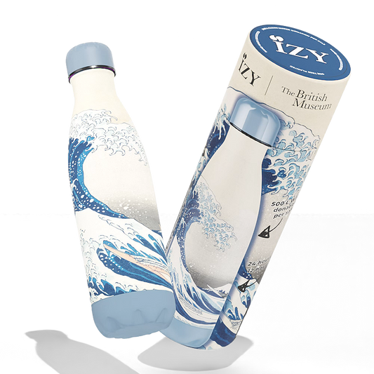 Trinkflasche Edelstahl 24h kalt 12h IZY-Flaschen x The Great Wave – 500 ml
