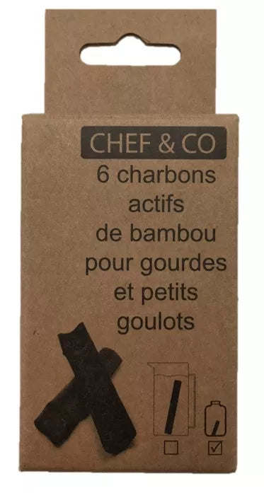 Bambusaktivkohle "S" 6 Sticks - 5,2 x 1,5 cm - 1 Jahr Filtration