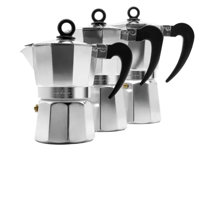 Espressokocher Neapel Aluminium Induktion 6 Tassen