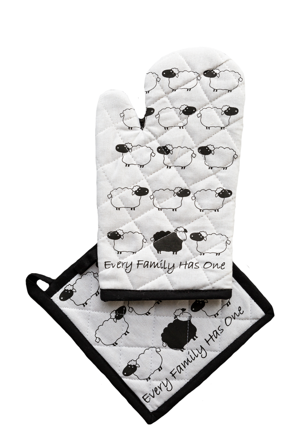 Ofenhandschuhen und Topflappen-Set EFHO Black Sheep