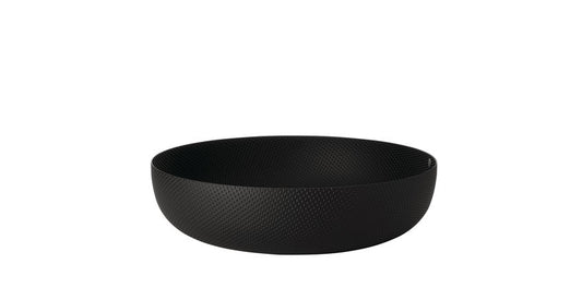 Runde Schale Texture 24 cm schwarz, Stahl