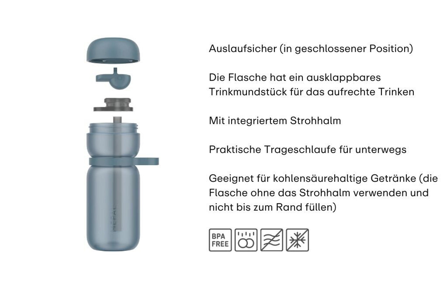 Trinkflasche flip 0,6l ceramic Flip